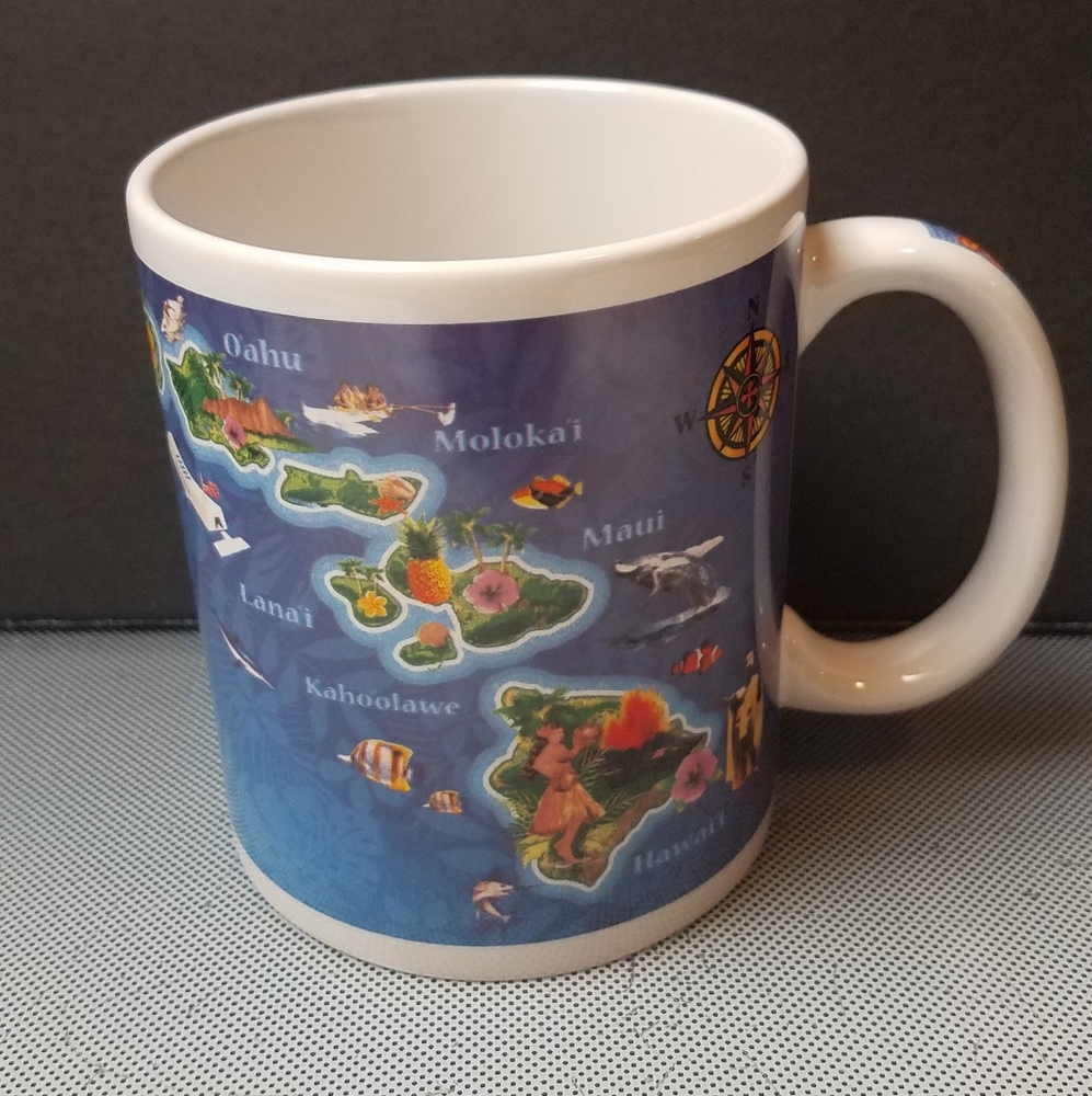 Hawaiian island coffee tea mug